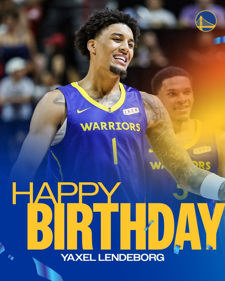 24岁了！勇士官方晒伦德博格海报：祝勇士大家庭最新成员生日快乐